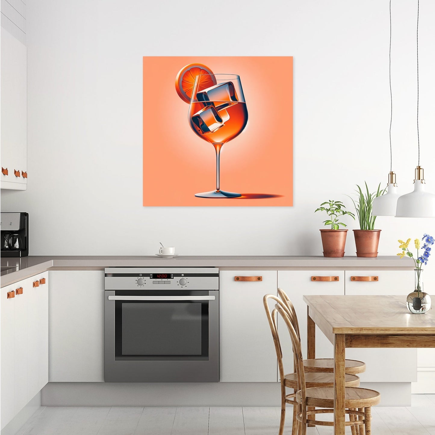 Aperol Spritz Minimalist Interpretation Canvas
