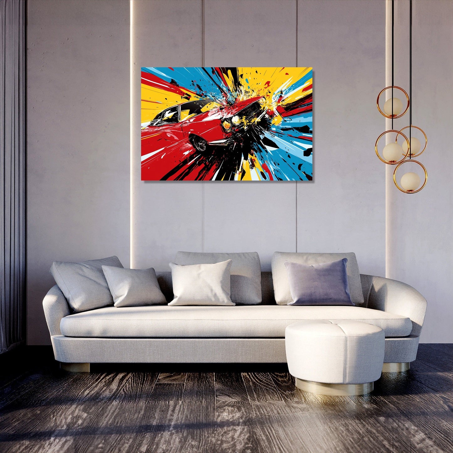 Crash Bang Car Canvas