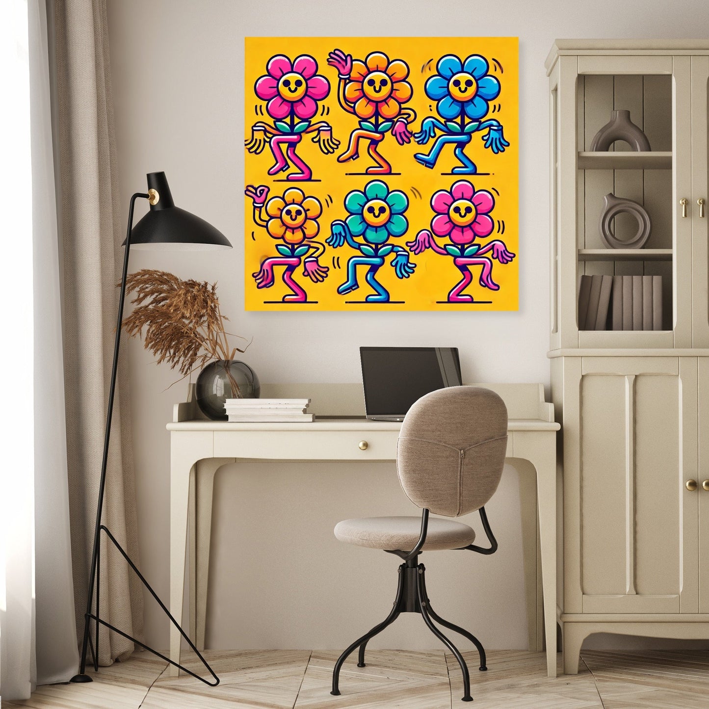 Playful Flowers Canvas