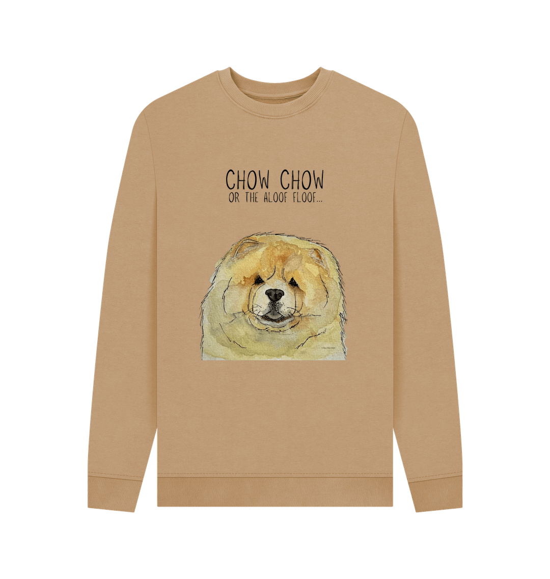 Stay Cozy with the Fawn Chow Chow "Aloof Floof" Men's Crewneck Sweatshirt