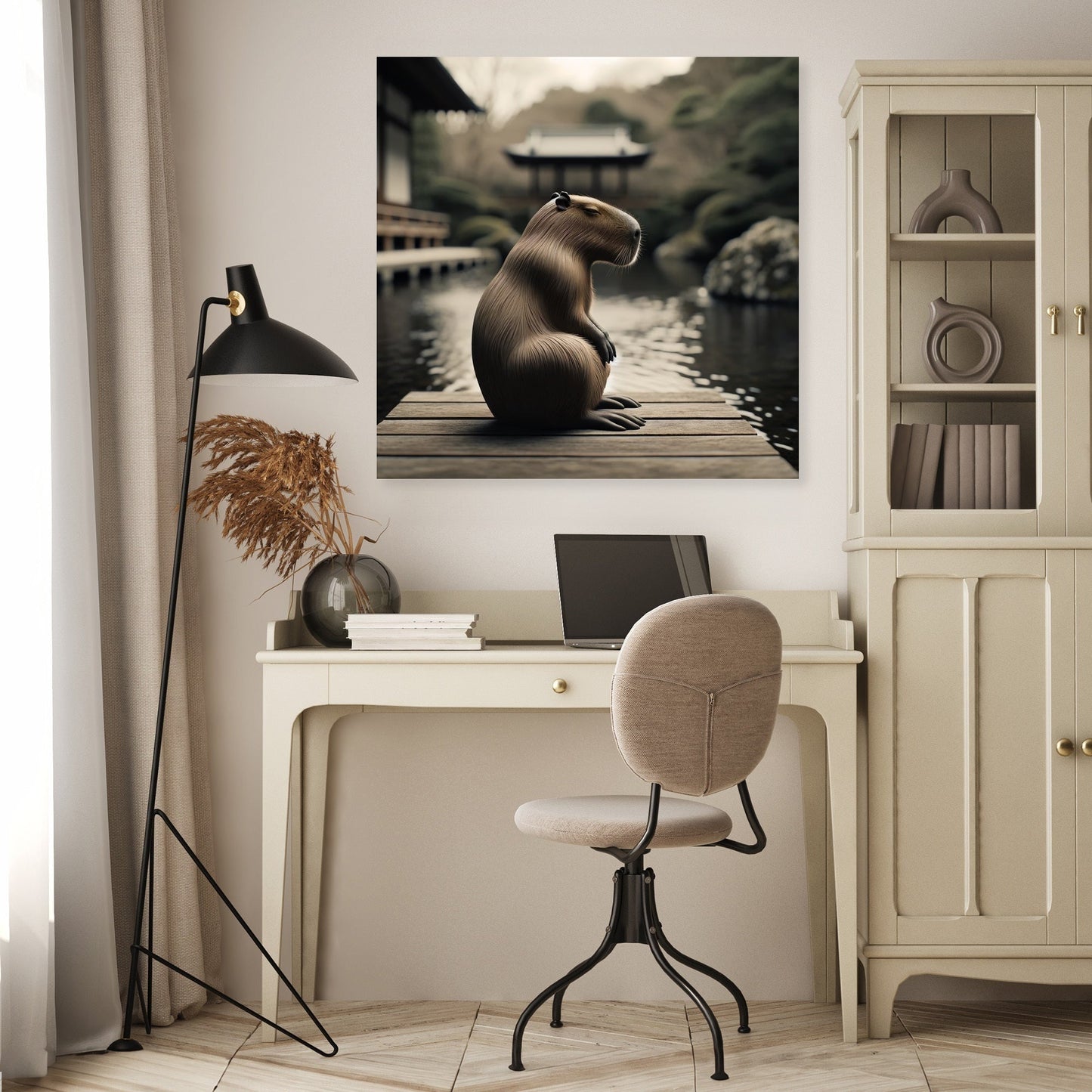 Zen Capybara Canvas