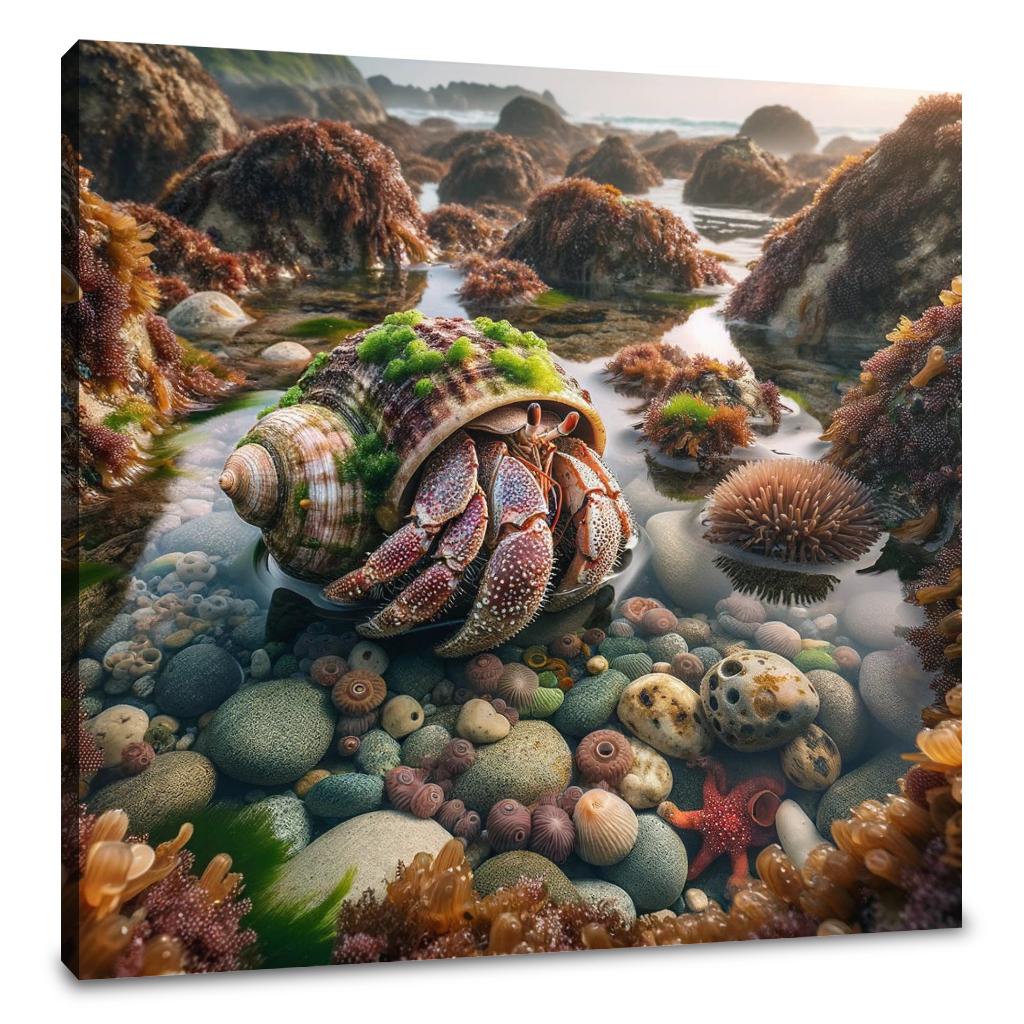 Tide Pool Hermit Crab Canvas