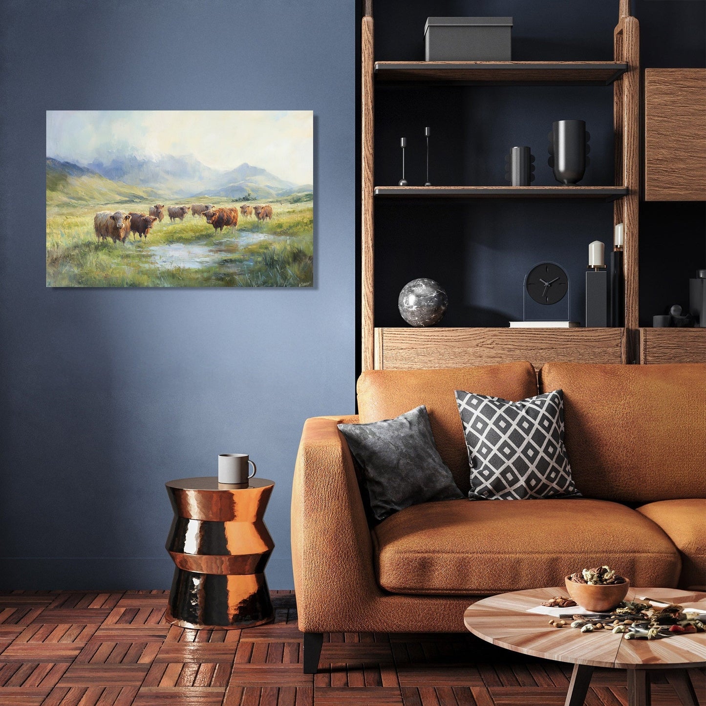 Highland Morning Serenity Canvas