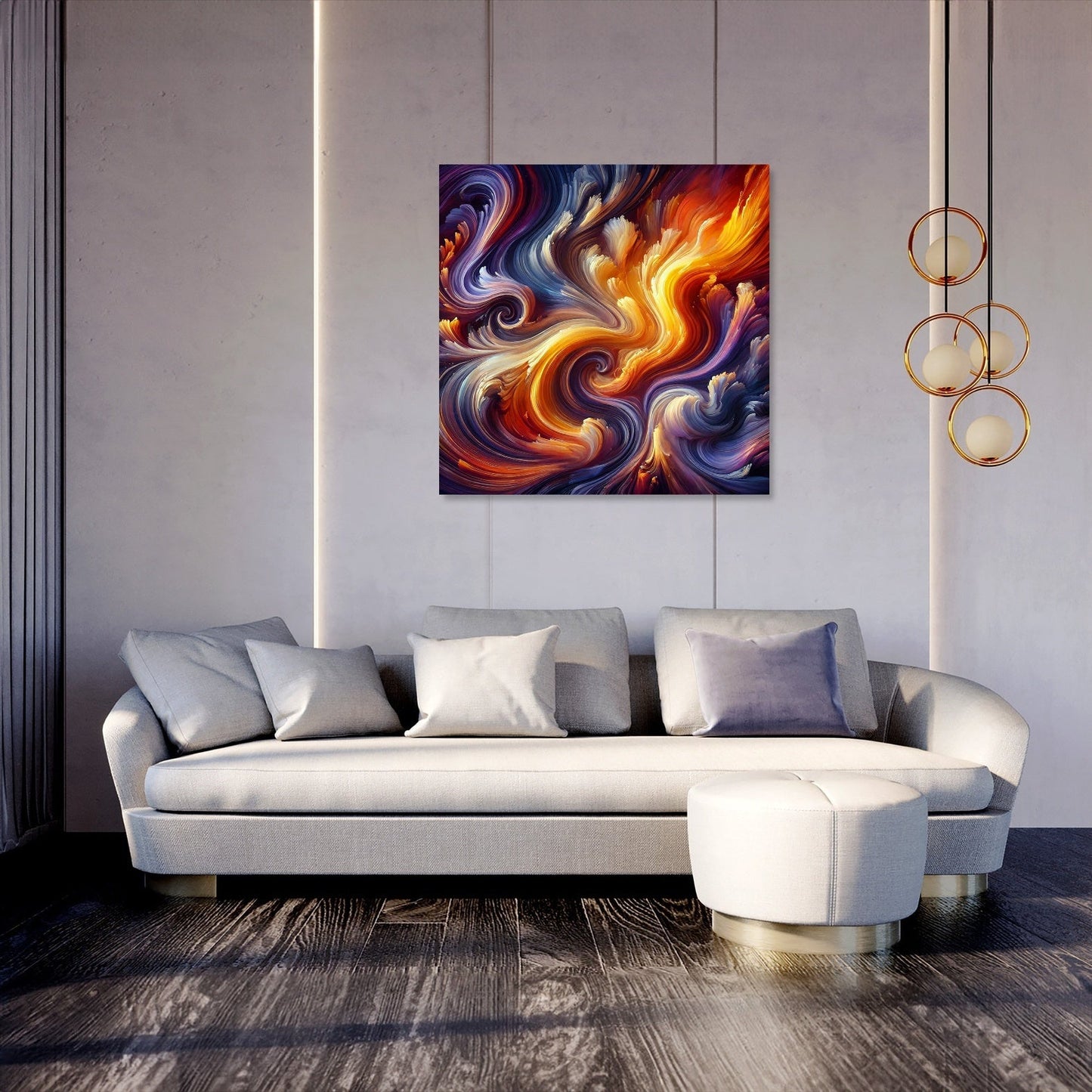 Fluid Motion Swirls Canvas
