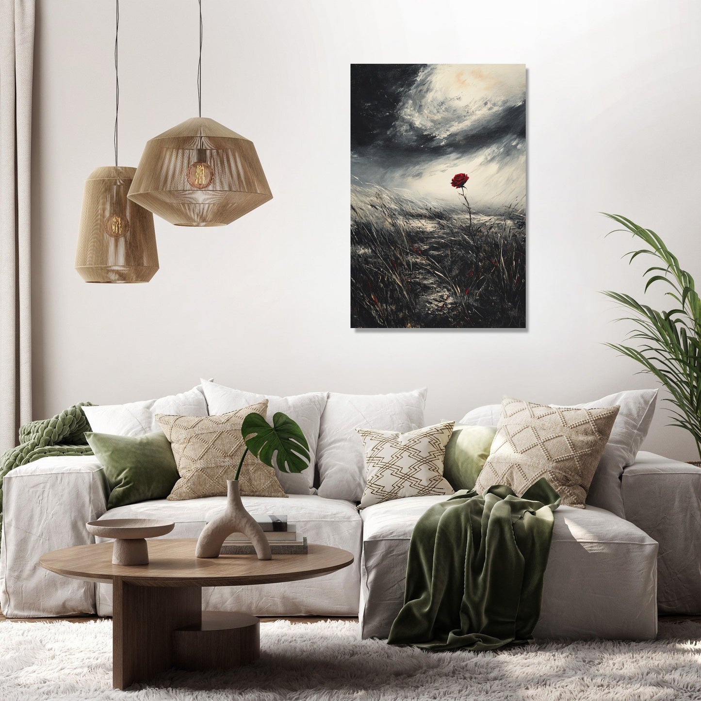 Crimson Rose Serenade Canvas