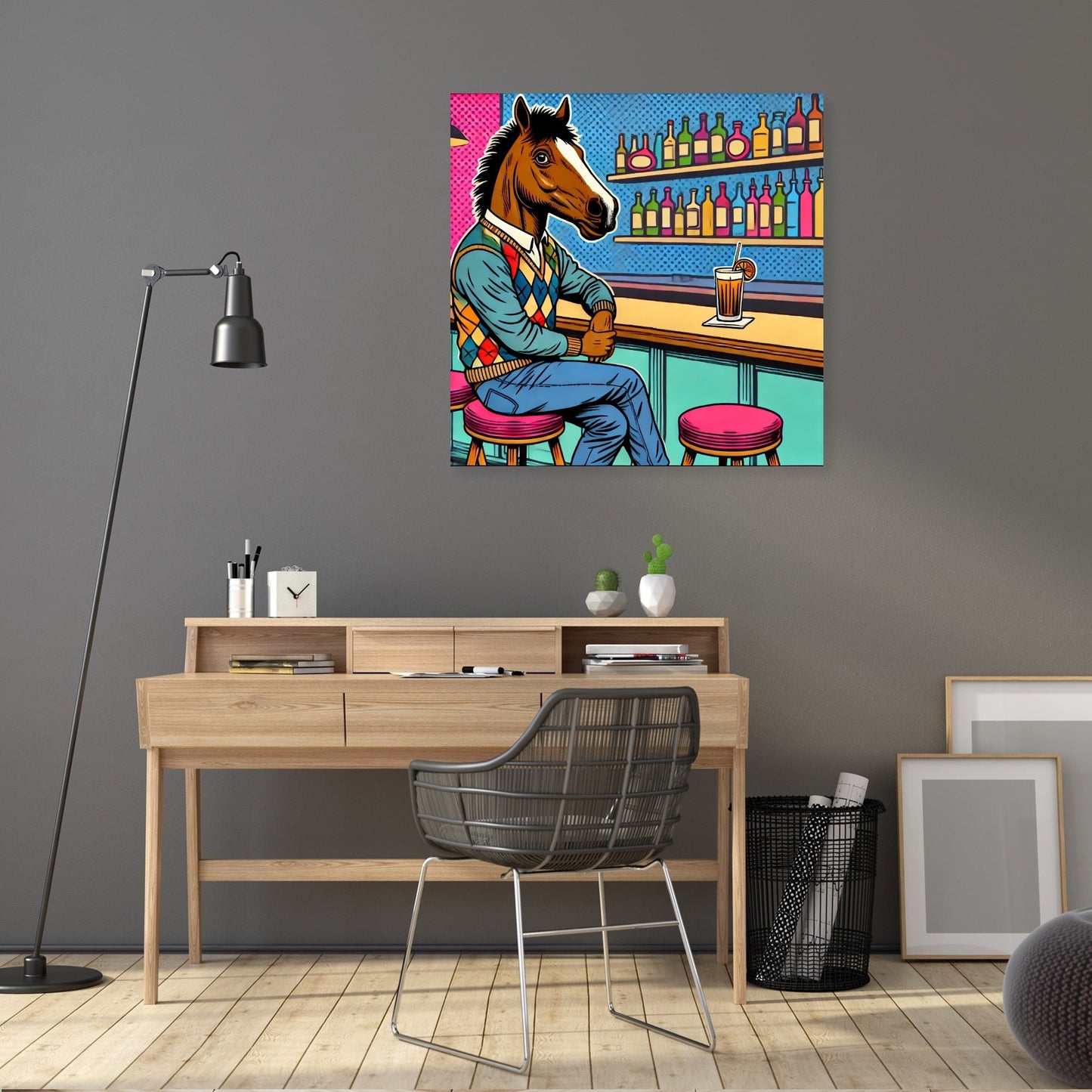 Retro Horse Bar Canvas