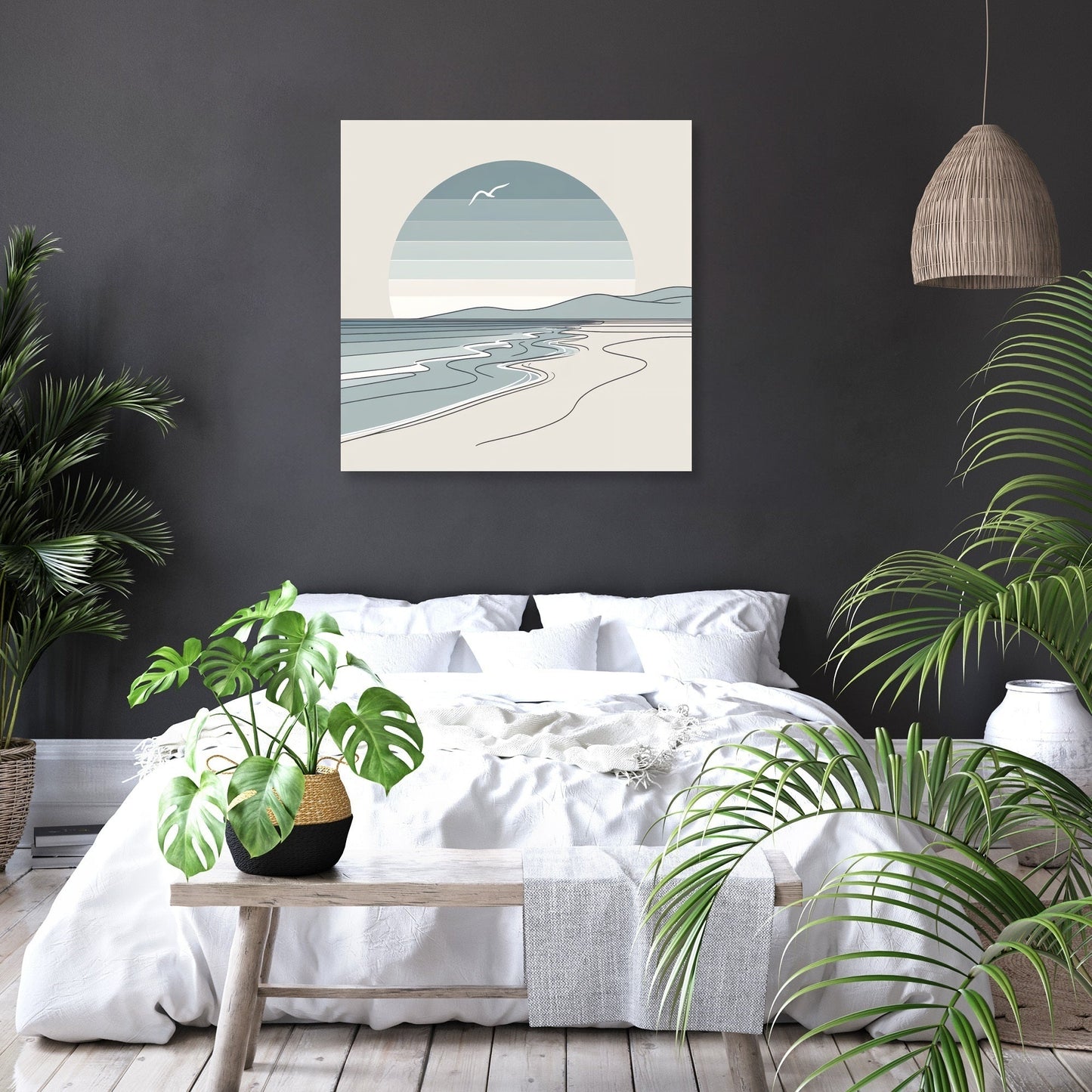 Quiet Beach Day Canvas