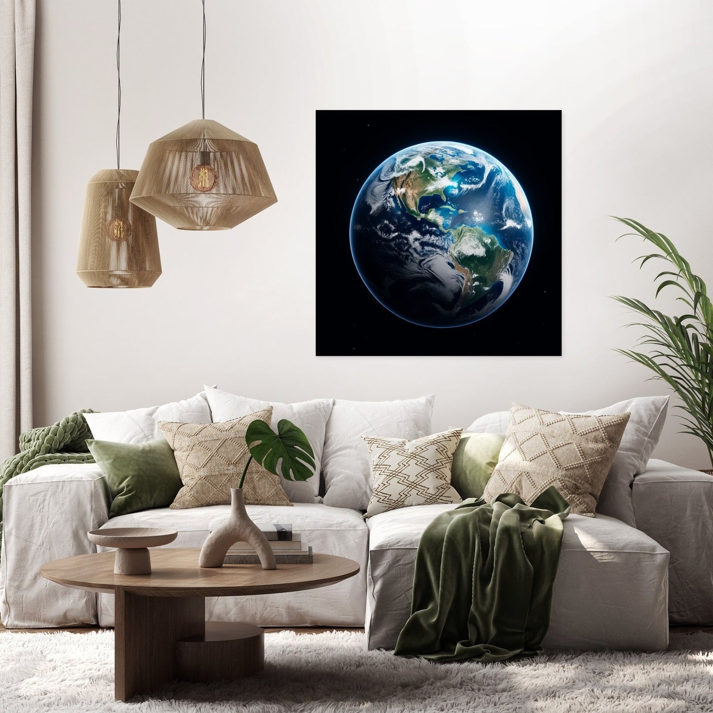 Earth's Nocturnal Elegance Canvas