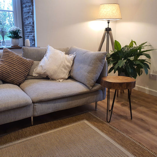 Ash Wood Round Chunky Coffee Table