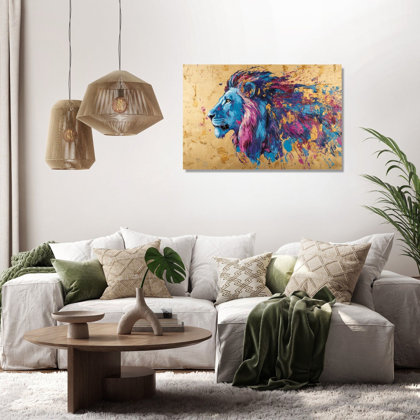 Lion's Sunset Canvas