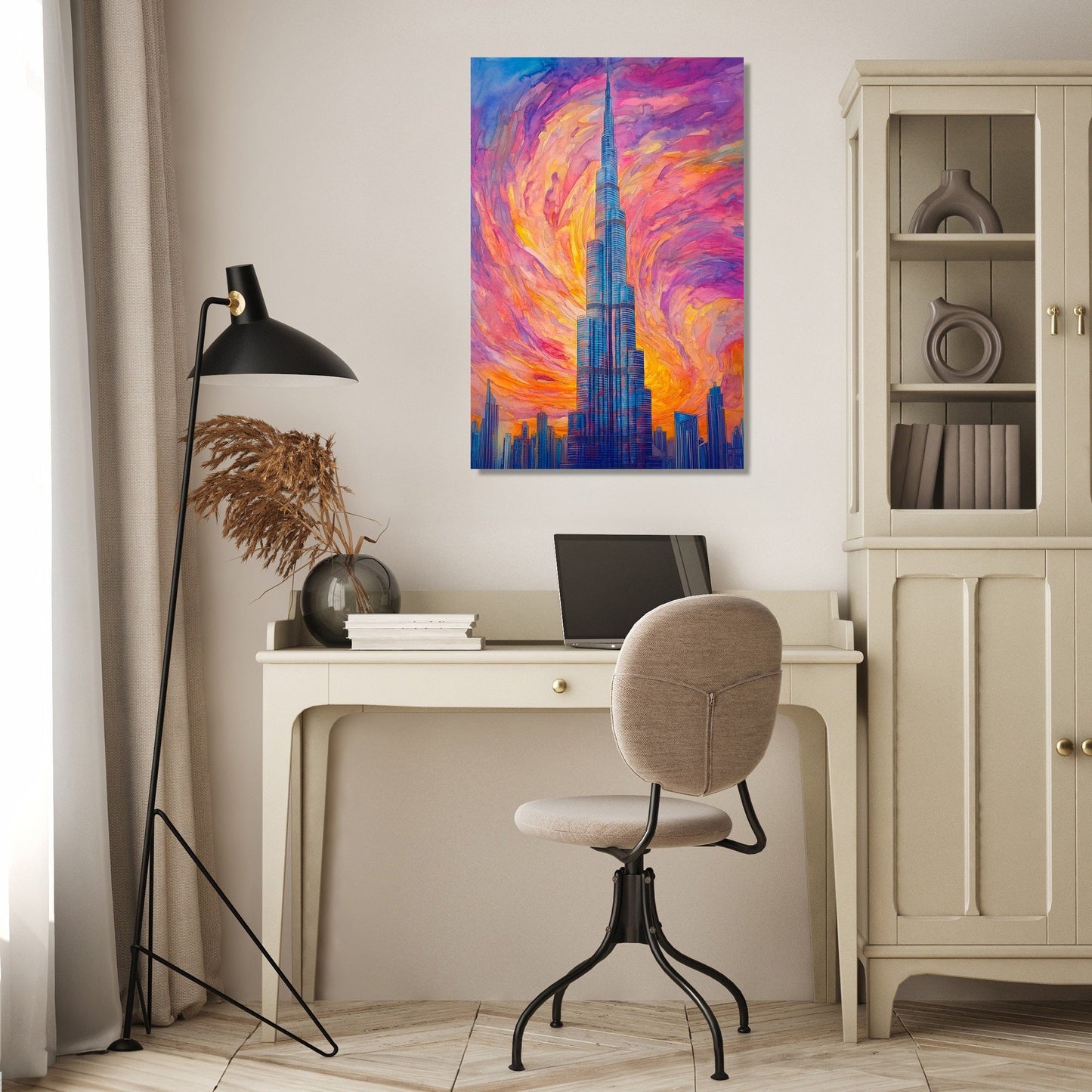 Burj Khalifa Sunset Canvas