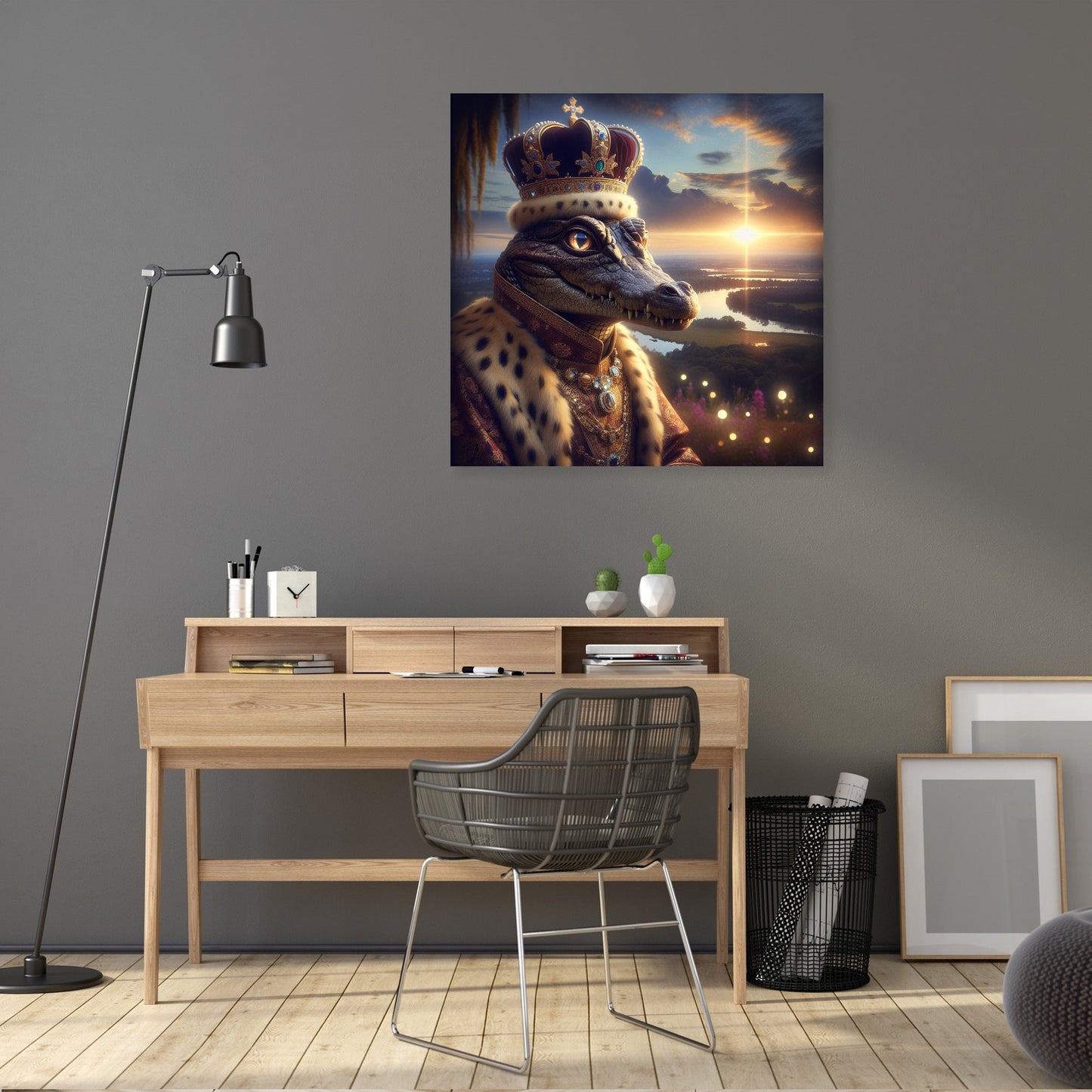 Crocodile Twilight Majesty Canvas