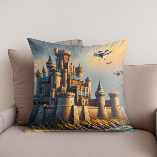 Tomorrow's Castle Sunrise Cotton Cushion