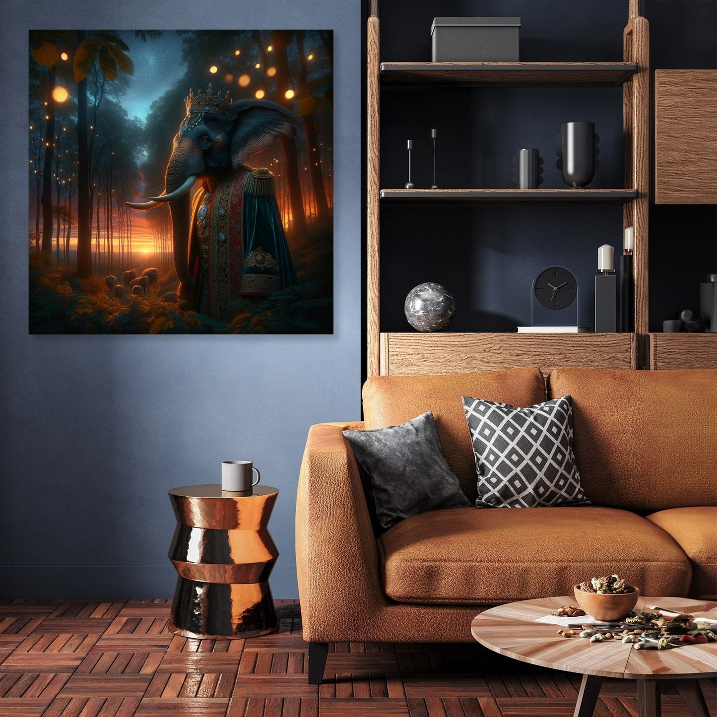 Regal Elephant Twilight Canvas