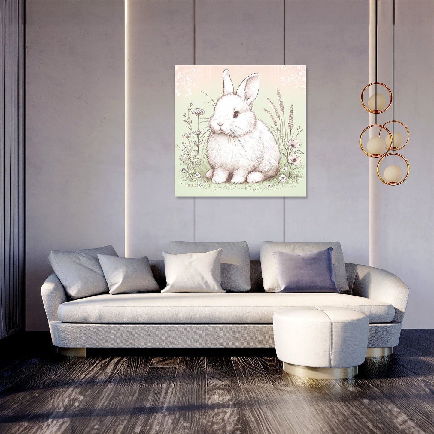 Meadow Rabbit Canvas