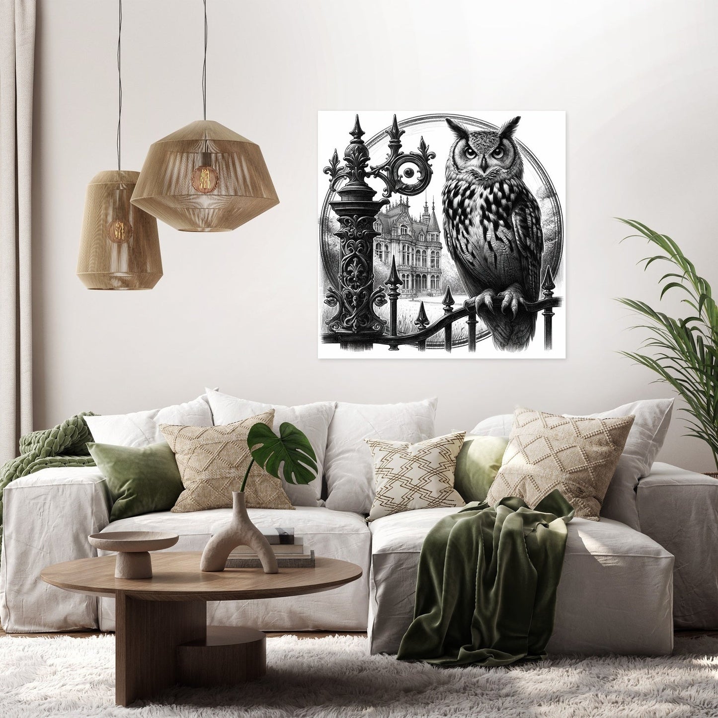 Victorian Owl Canvas