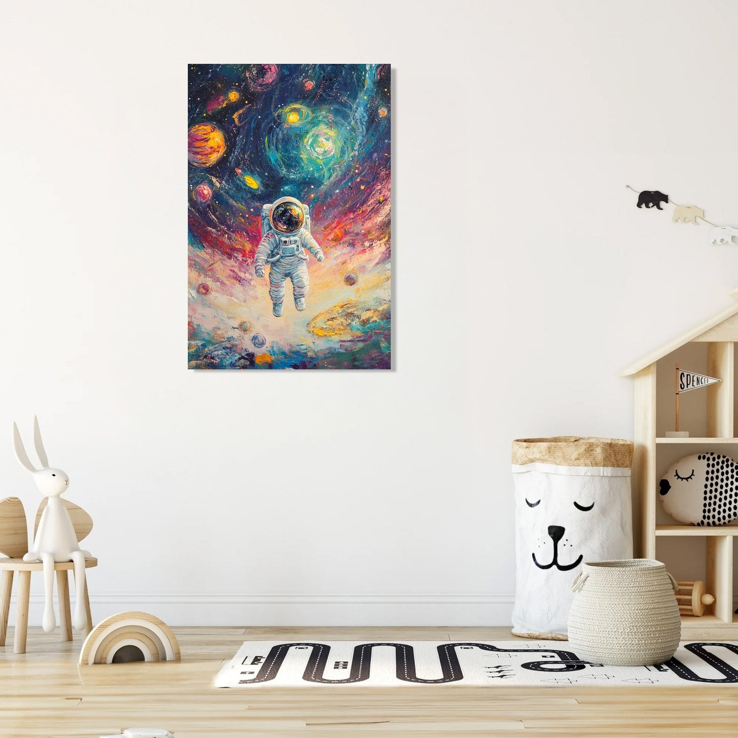 Celestial Dreaming Astronaut Canvas