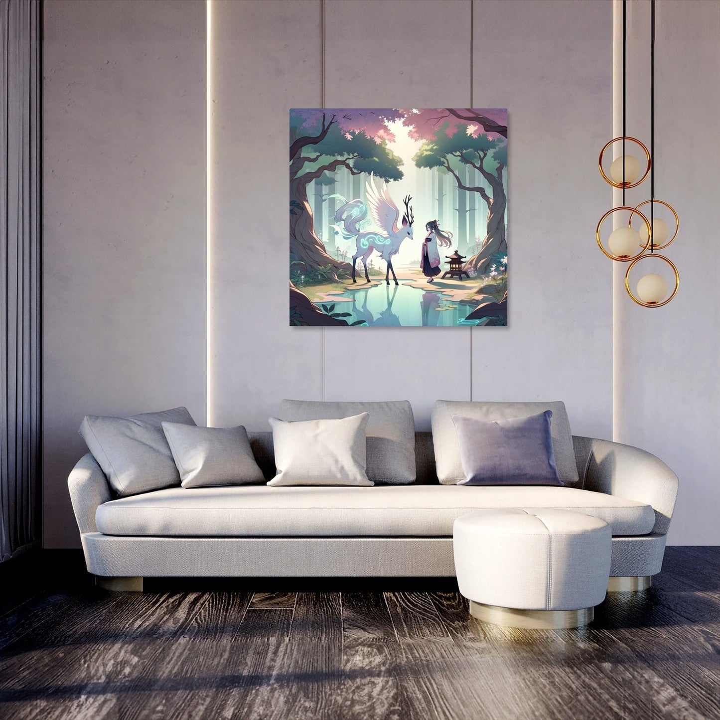 Enchanted Forest Encounter Canvas