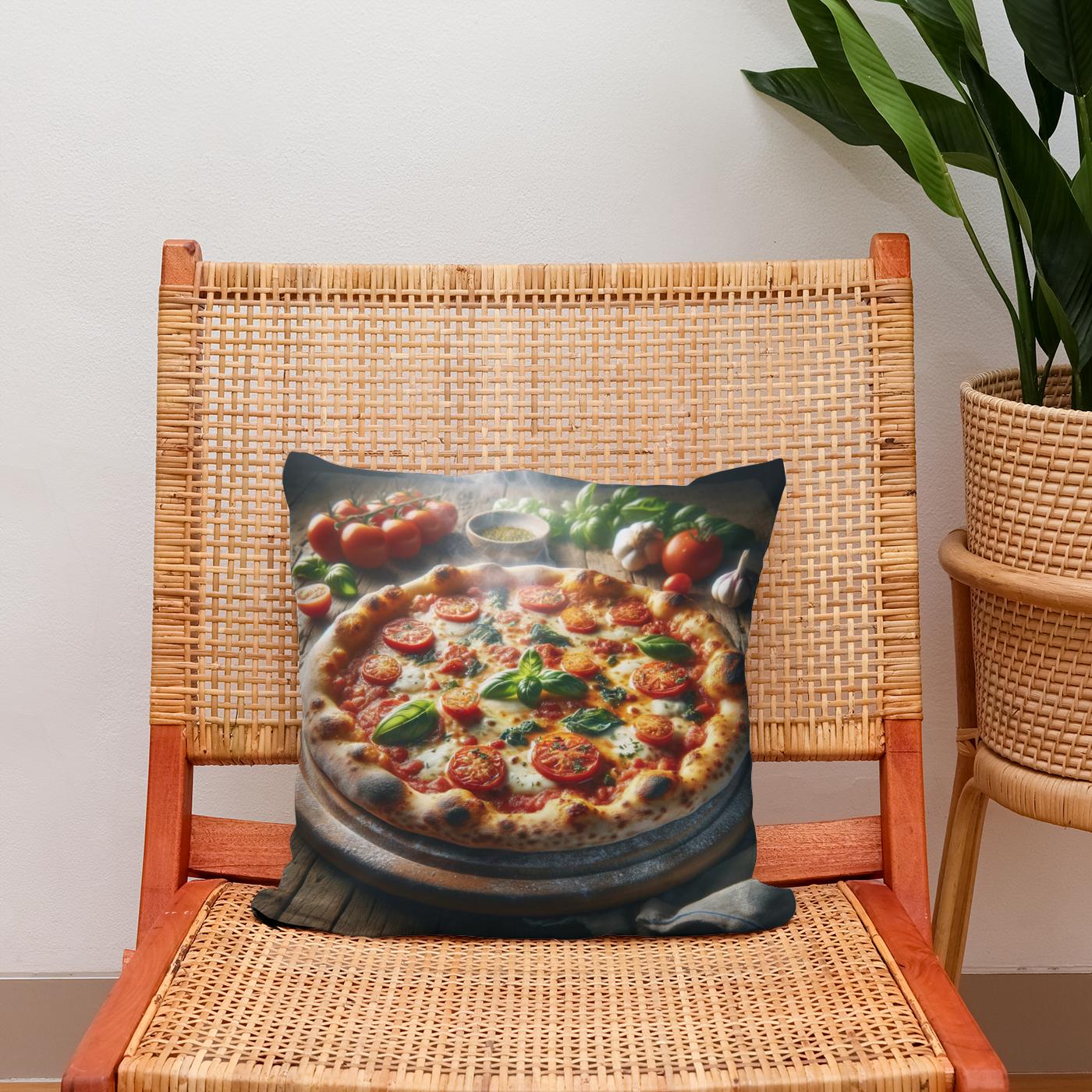 Stellar Italian Pizza Cotton Cushion