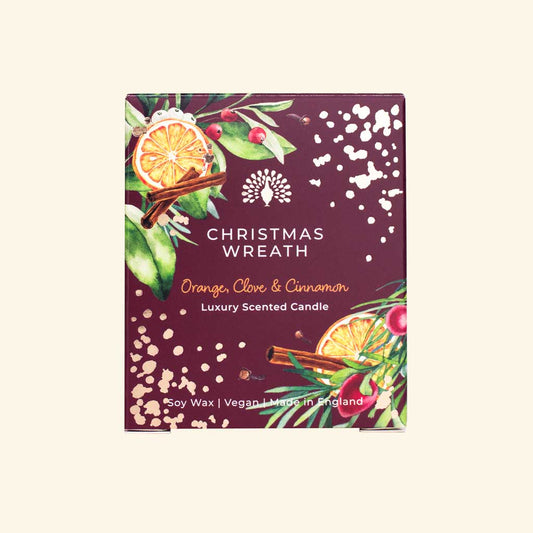Christmas Tidings Christmas Wreath Candle