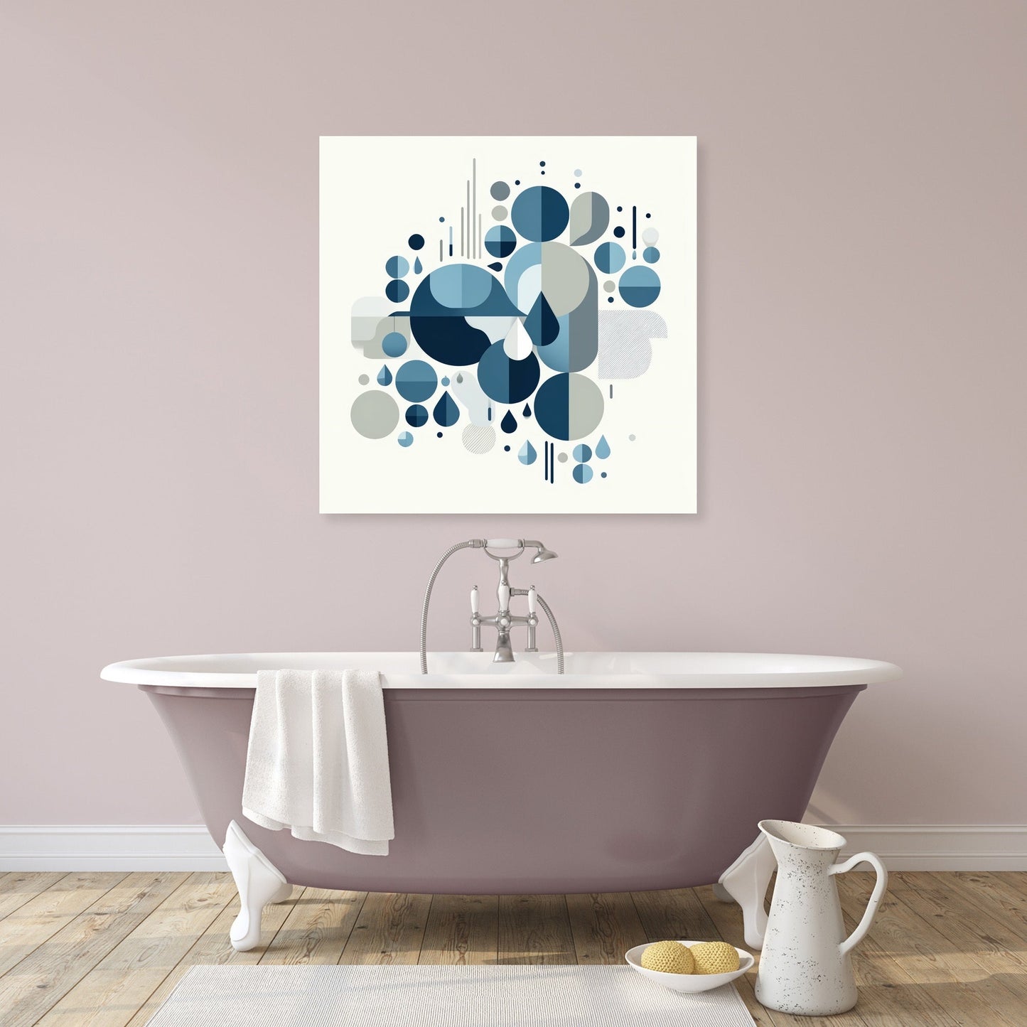 Geometric Droplets Canvas