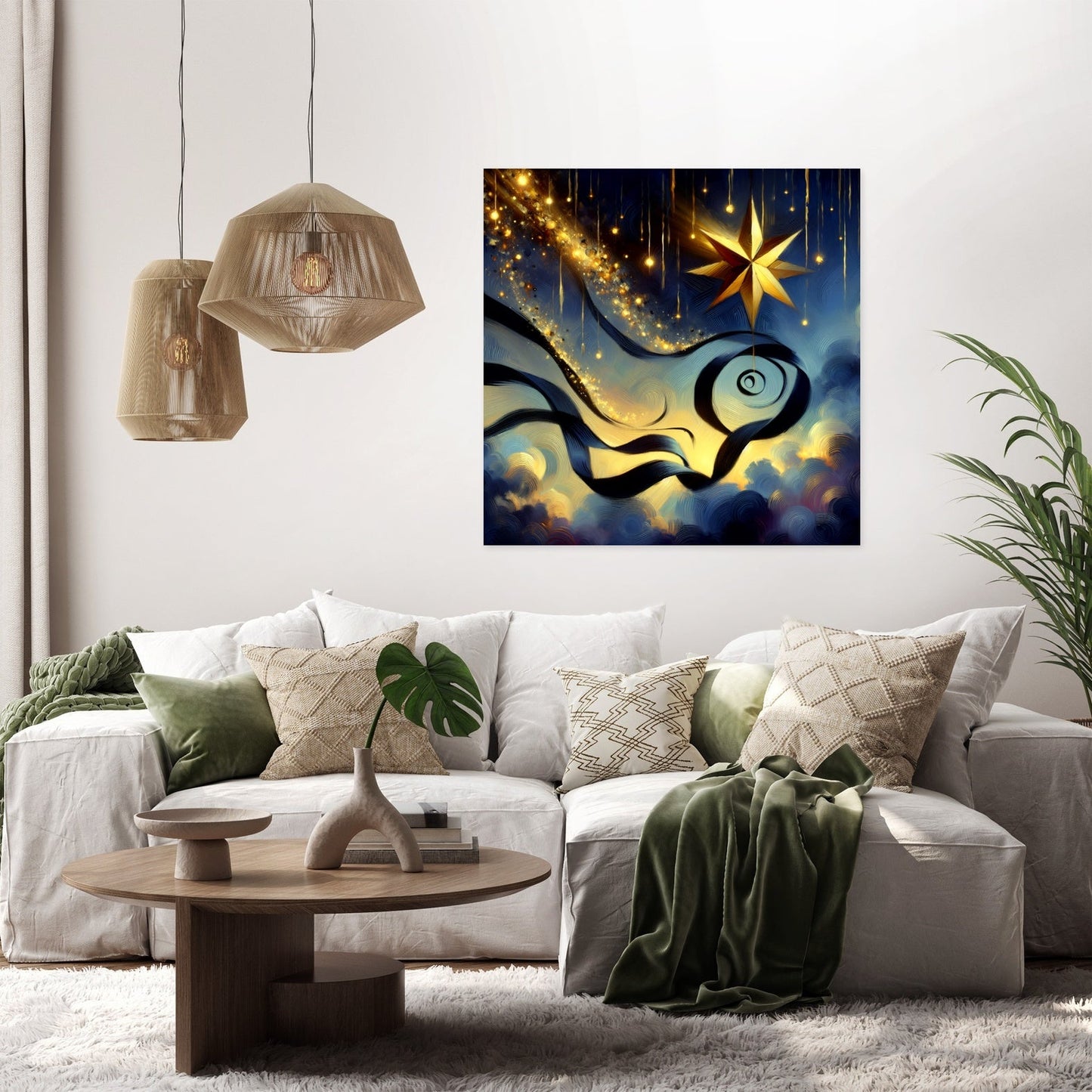 Twilight Mystery Ribbon Canvas