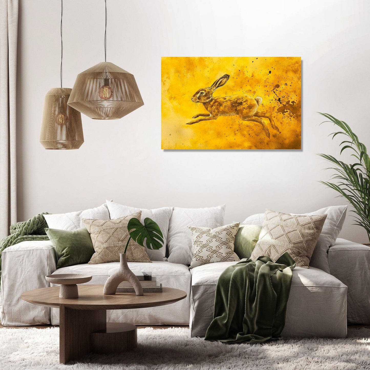 Hopping Hare Canvas