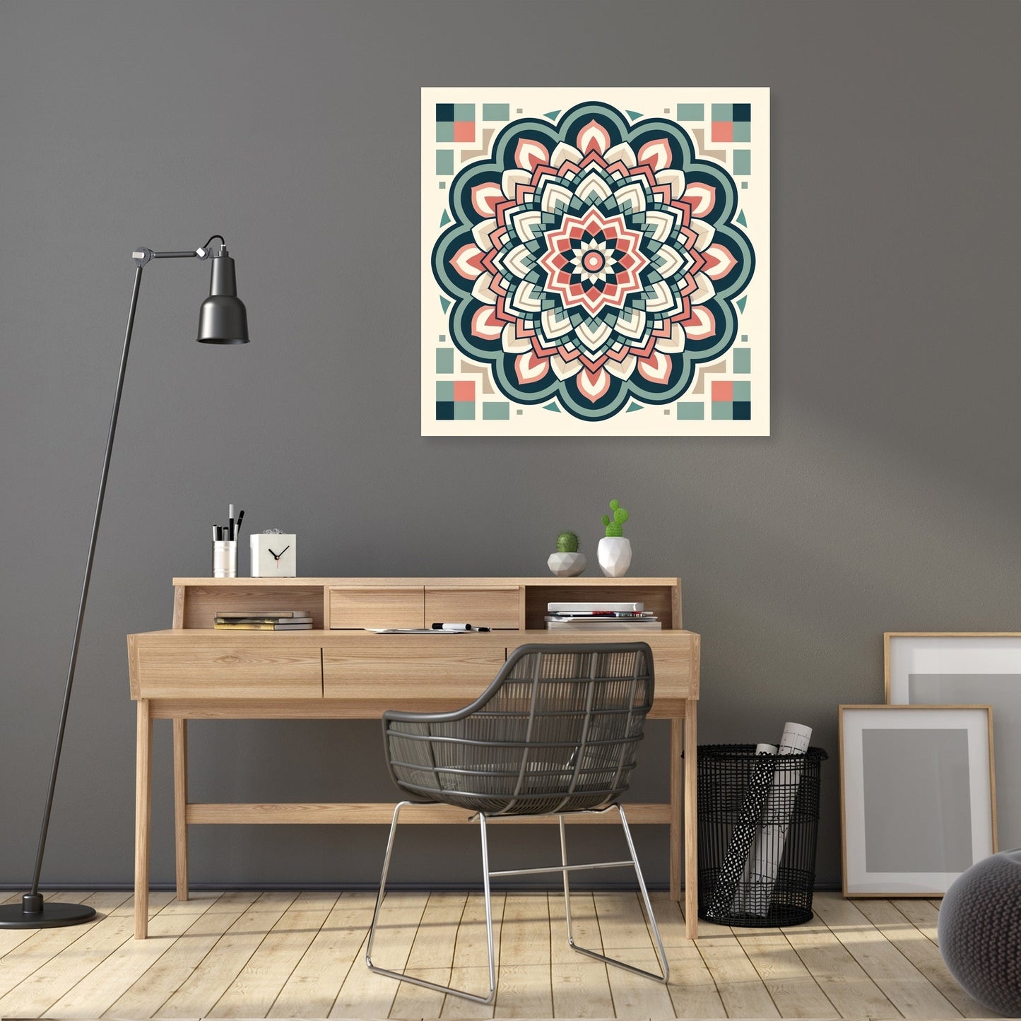 Floral Geometry Canvas