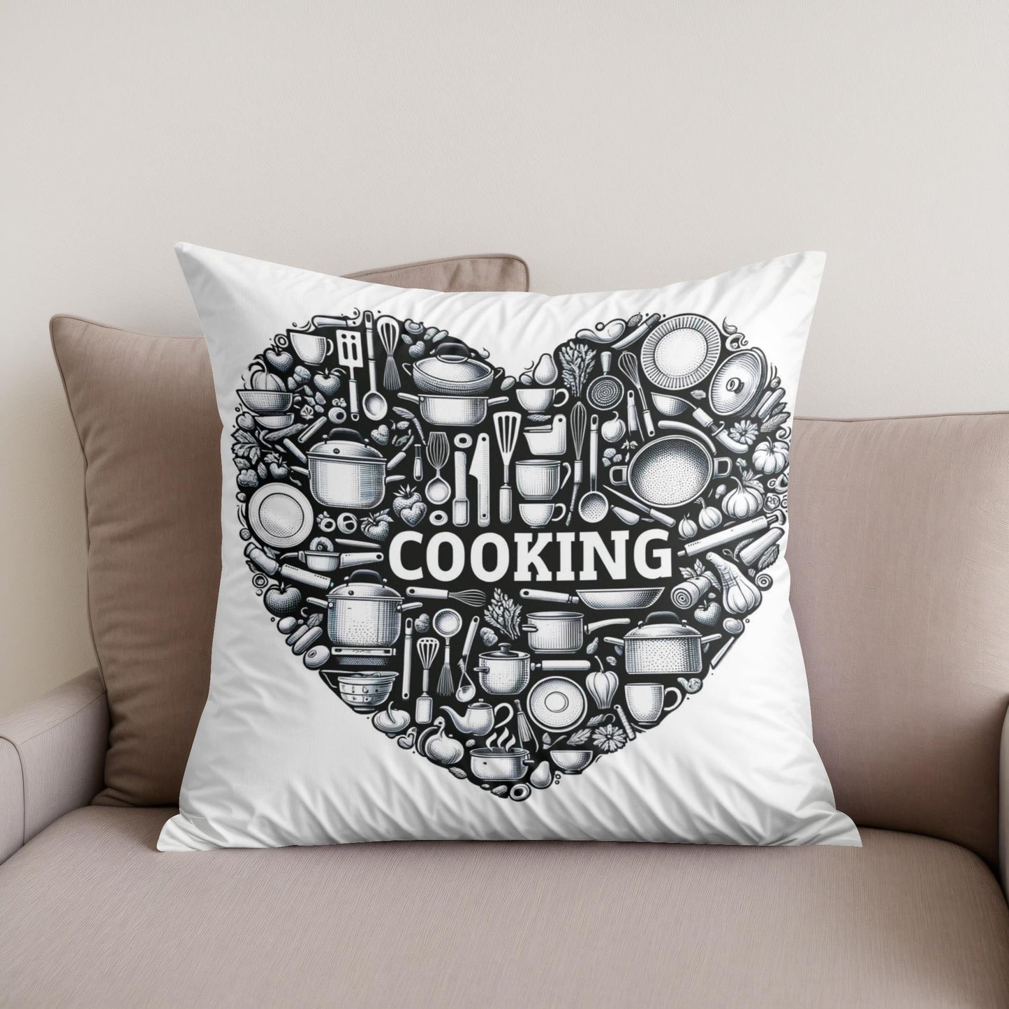 Culinary Heart Cotton Cushion