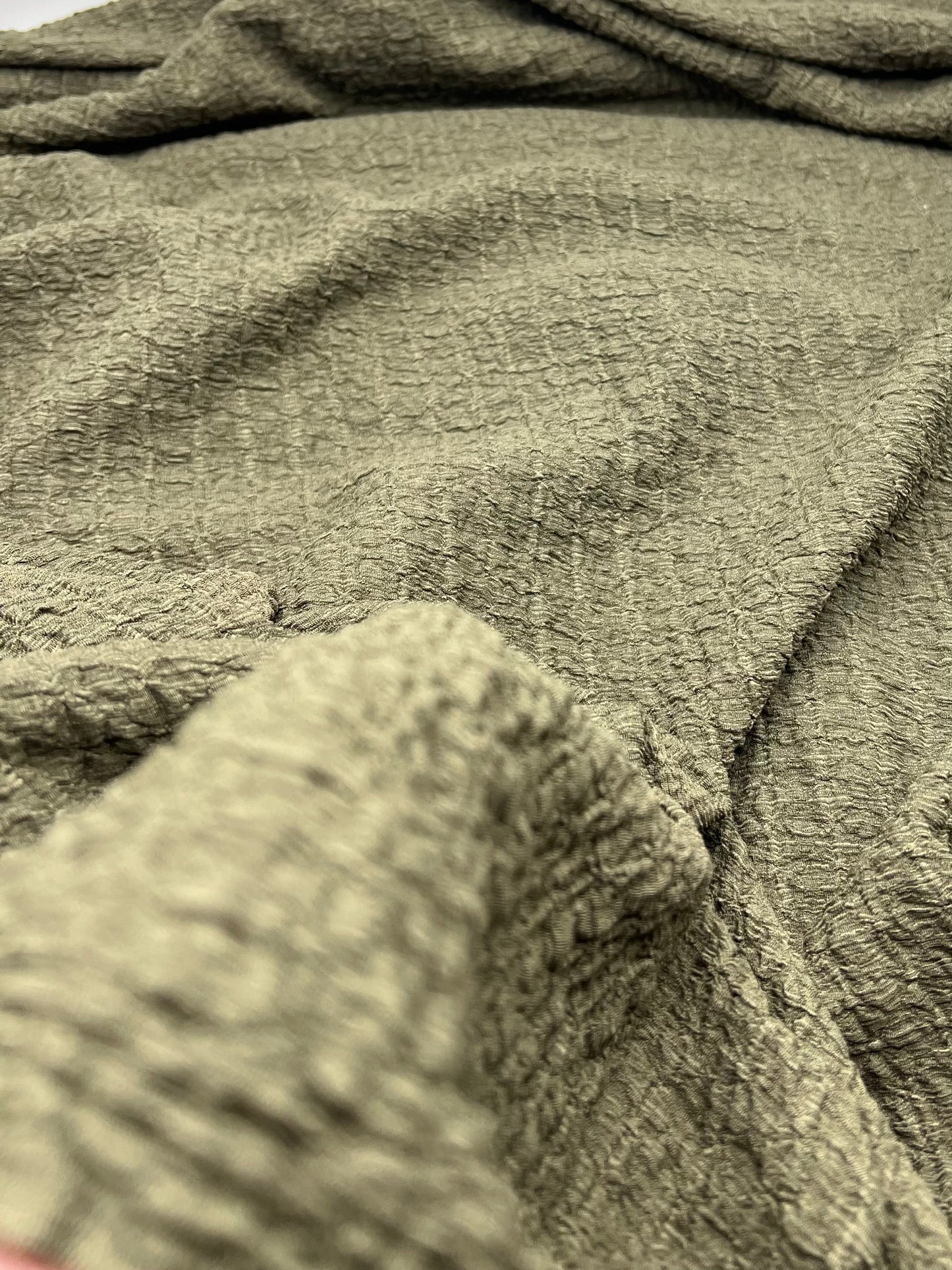 Khaki Nacho Soft Textured Stretch Fabric
