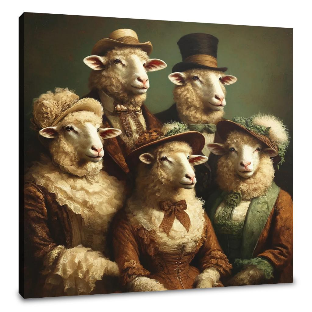 Aristocratic Flock Canvas
