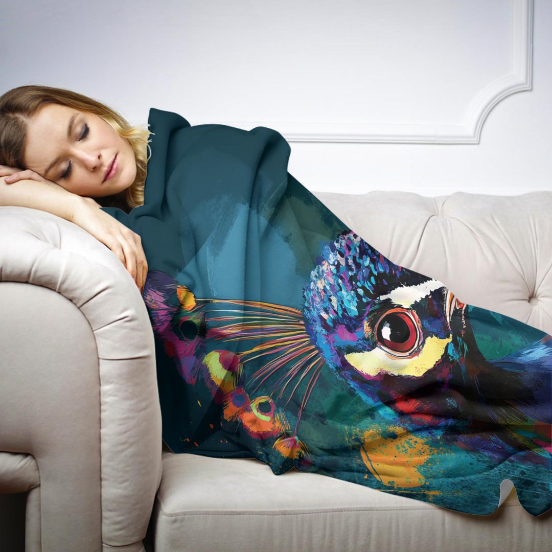 Peacock Radiance Blanket