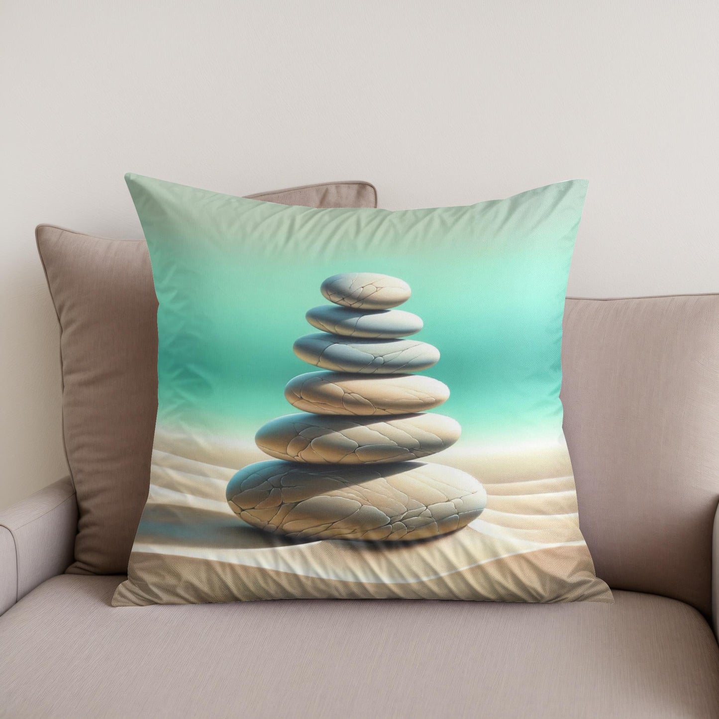 Zen Stone Array Cotton Cushion