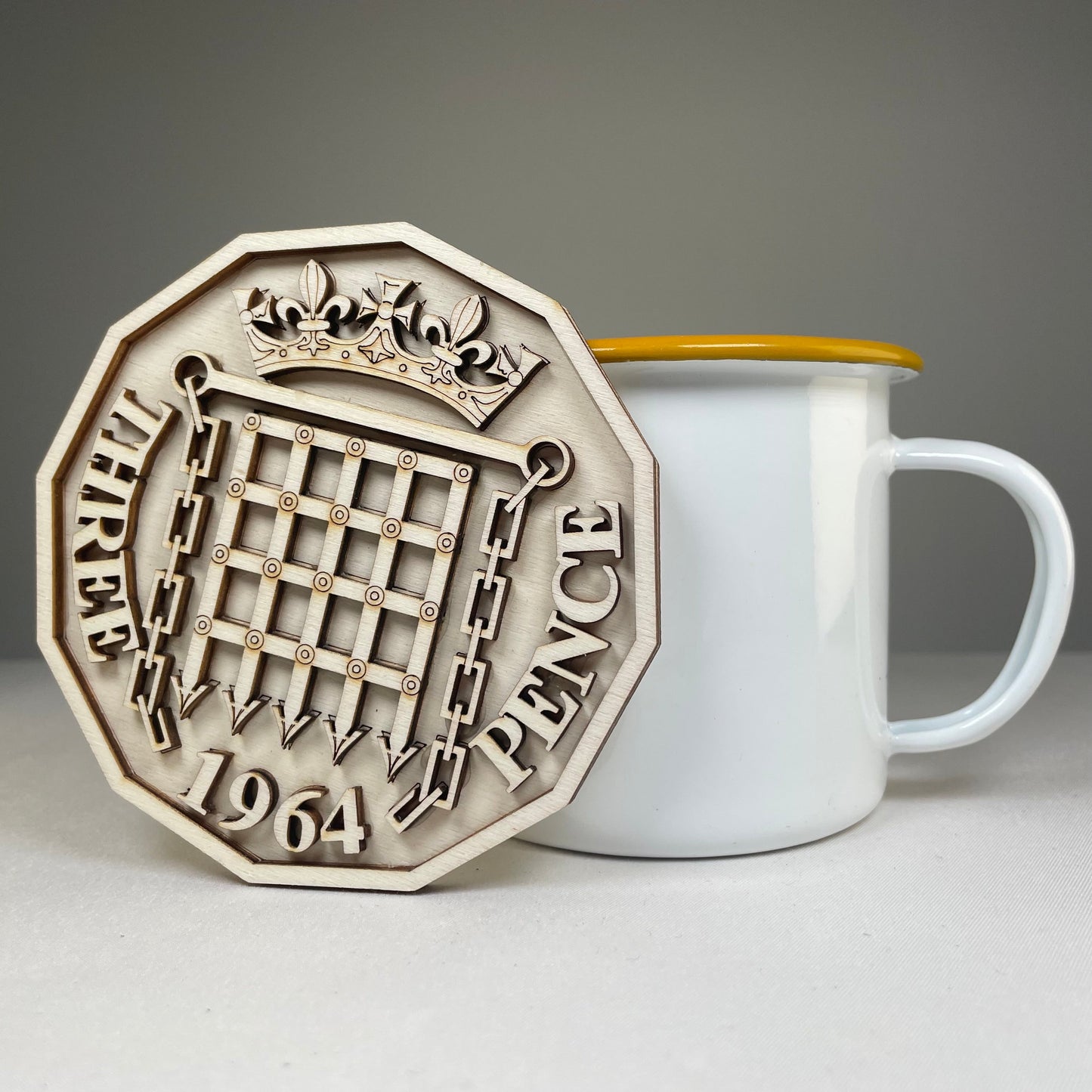 Three Pence Coaster - Handmade Tableware by Curious Rabbit ®