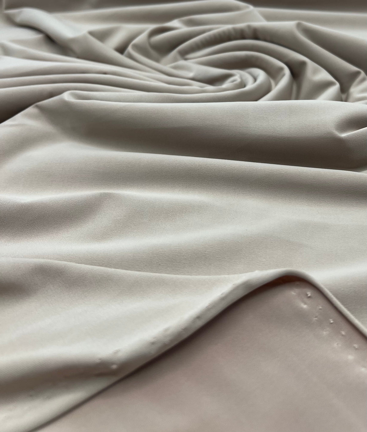 Stone Plain Shiny Soft Touch Slinky 4 Way Stretch Fabric