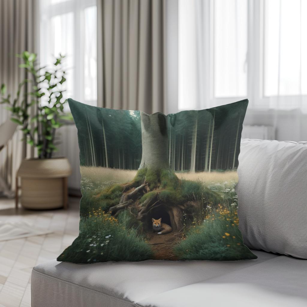 Hidden Fox Den Cotton Cushion