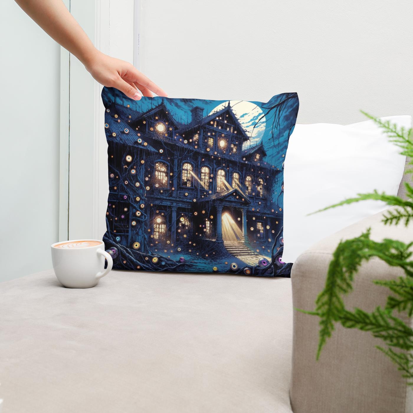 Manor of the Watchful Eyes Cotton Cushion