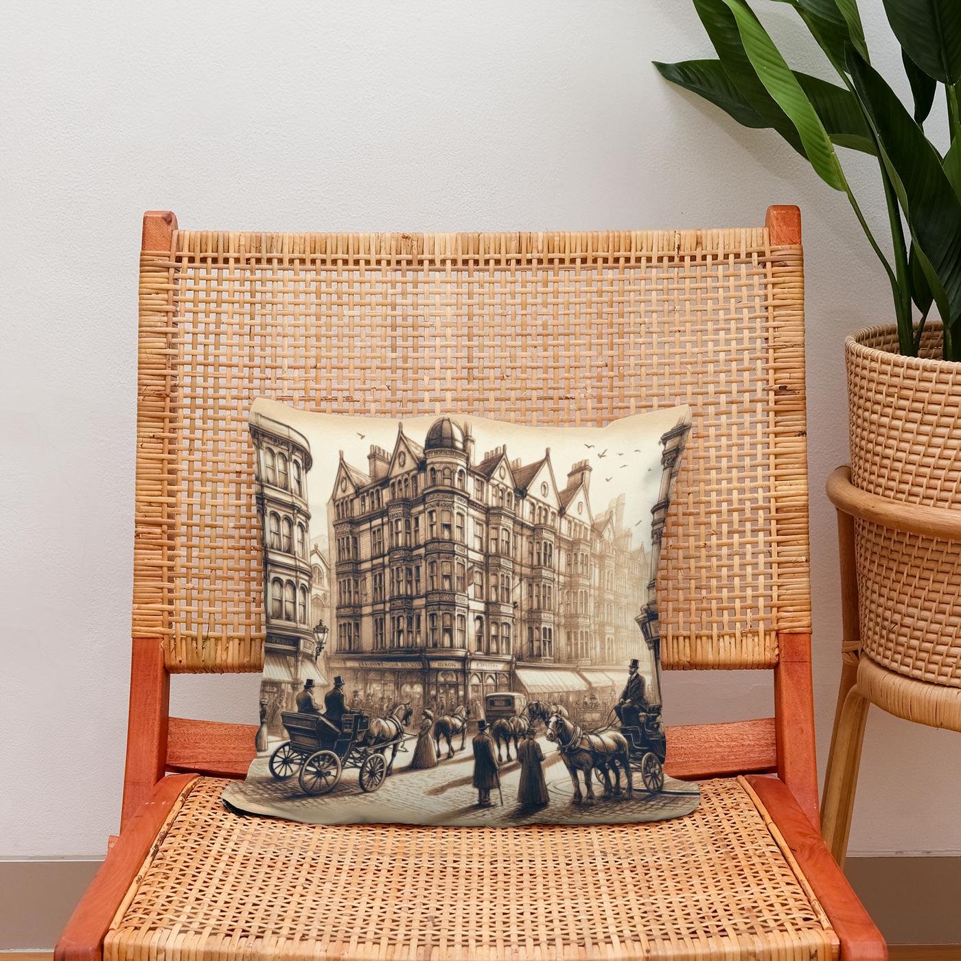 Victorian Brighton Street Cotton Cushion