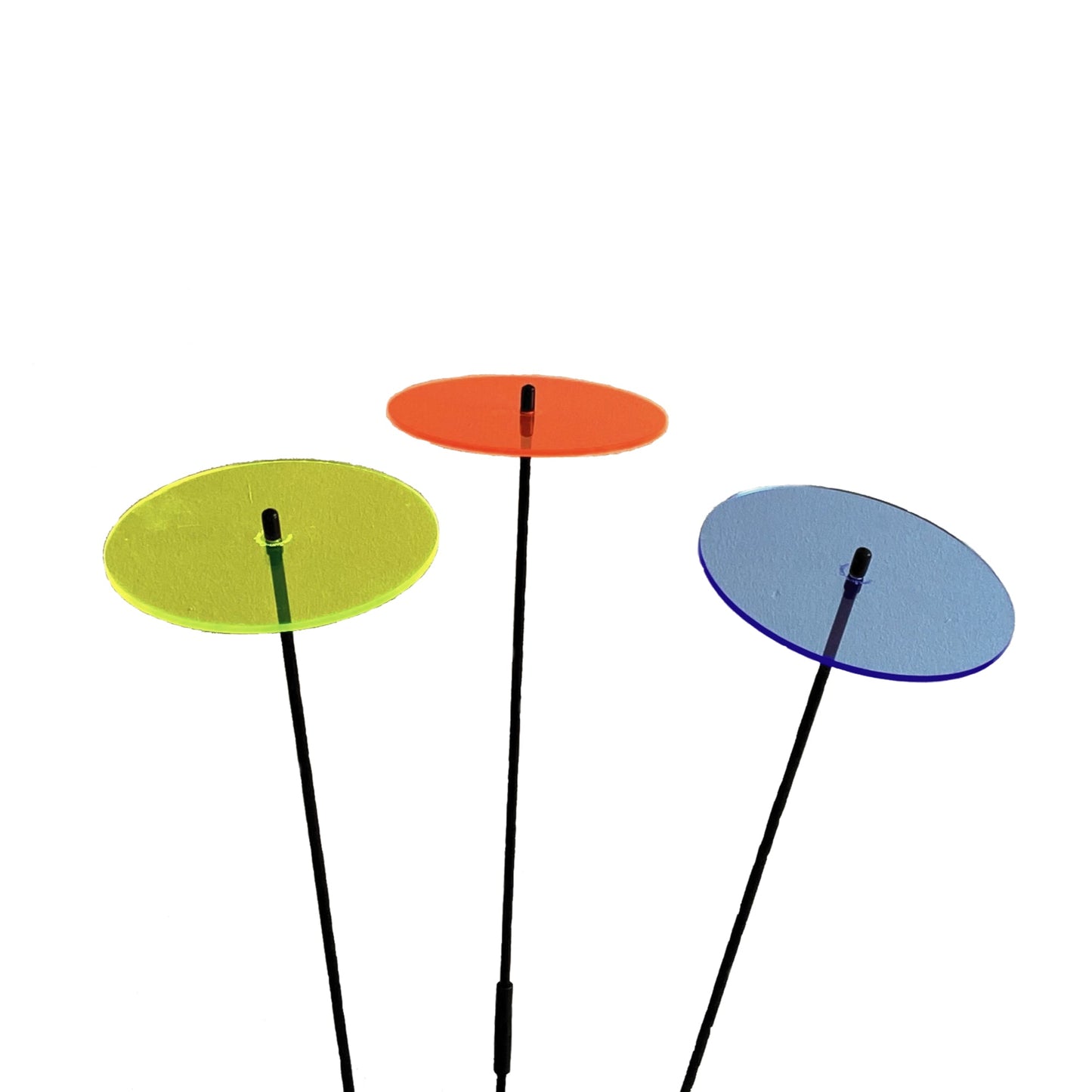 Large Garden Decor Ornaments Set of 3 'Sun Discs'