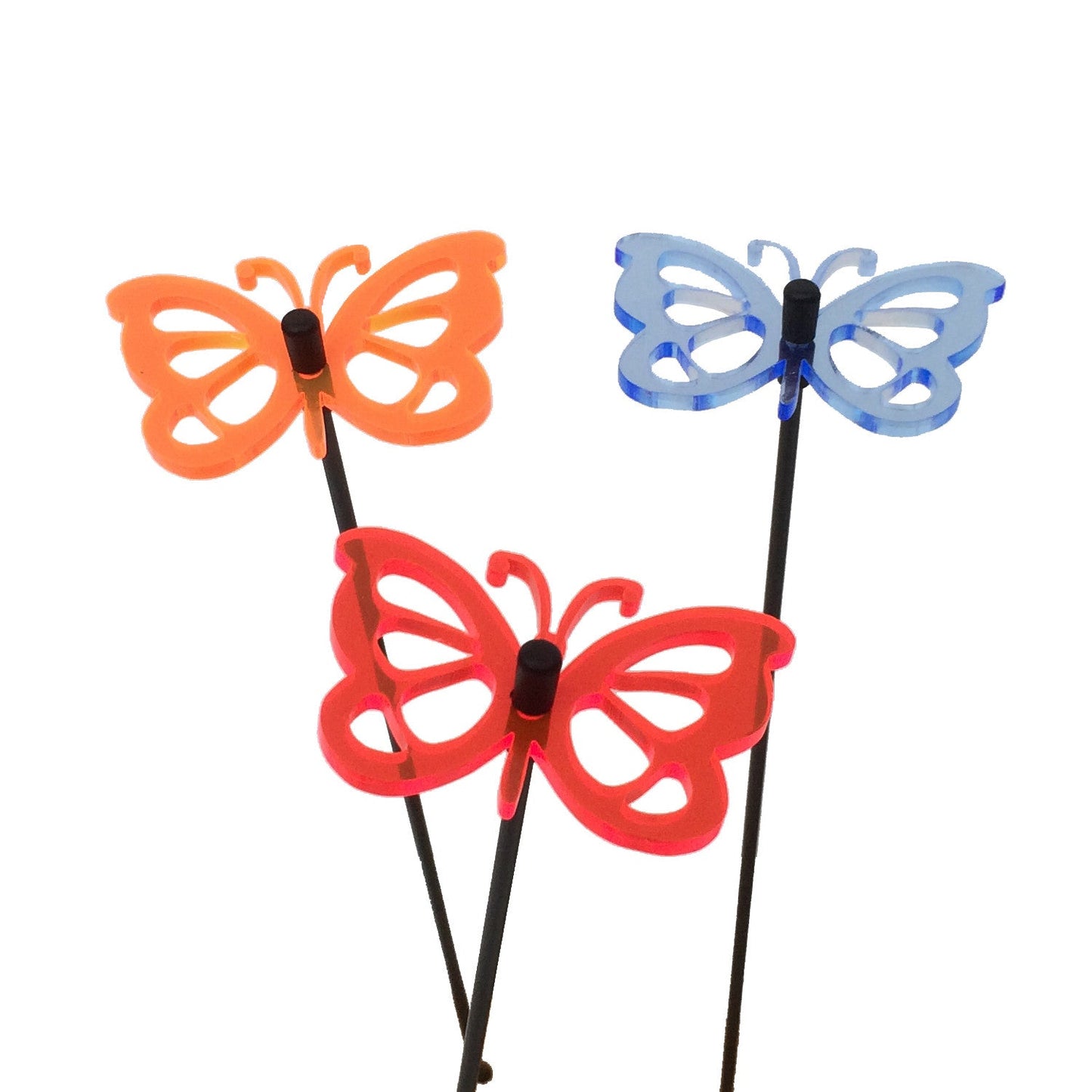 Small Garden Décor Ornaments Set of 3 'Comma Butterfly'