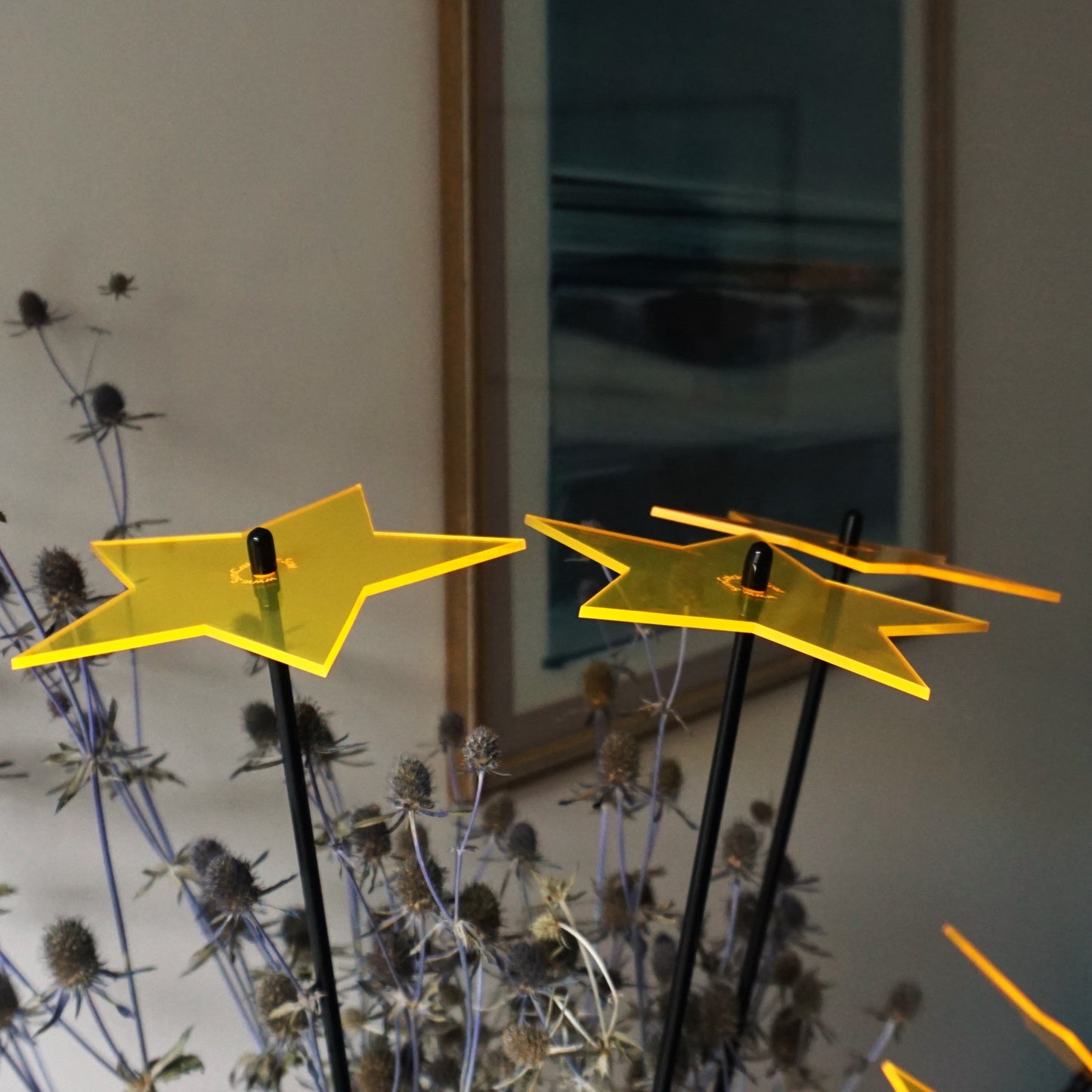 Large Garden Décor Ornaments Set of 3 'Shining Star'