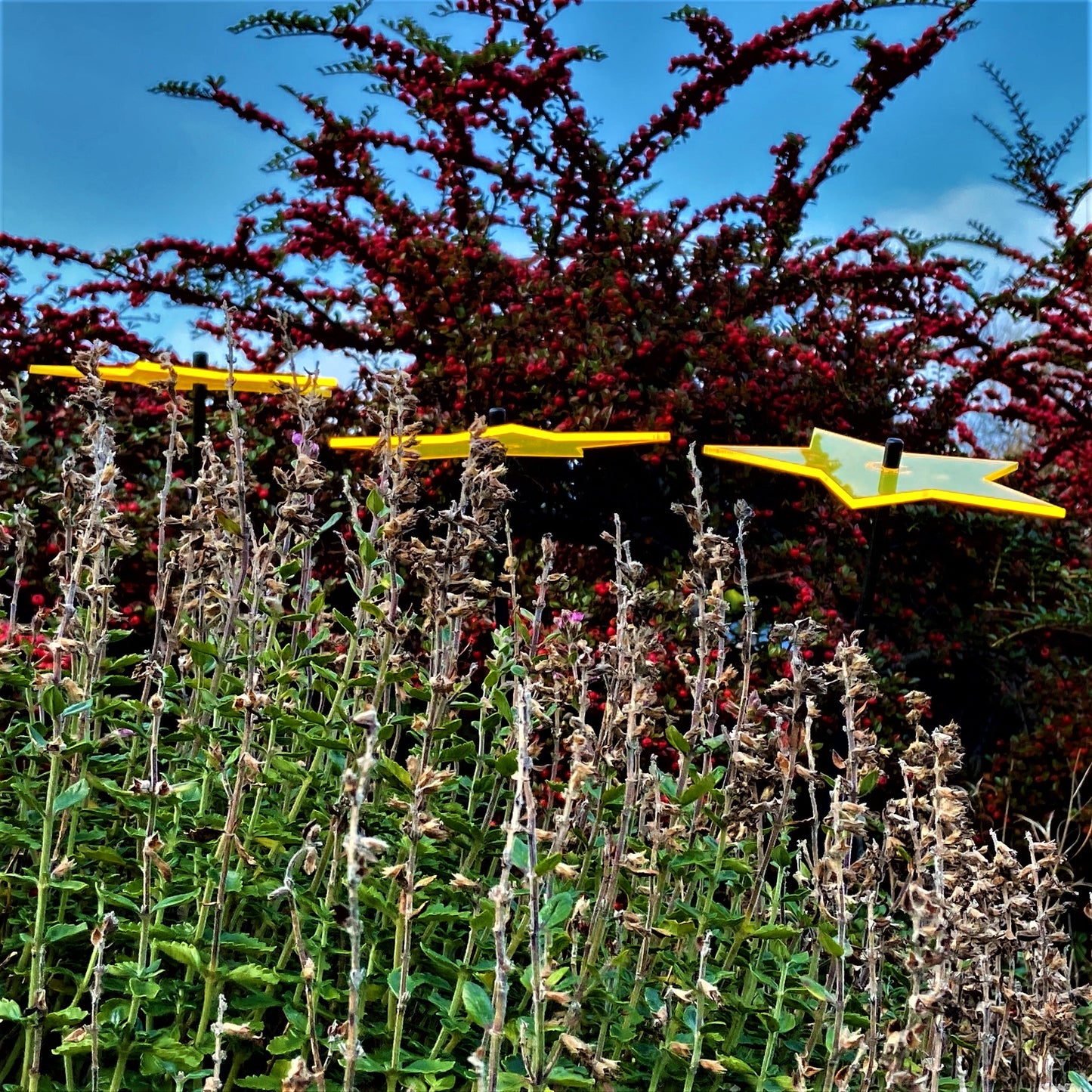 Large Garden Décor Ornaments Set of 3 'Shining Star'