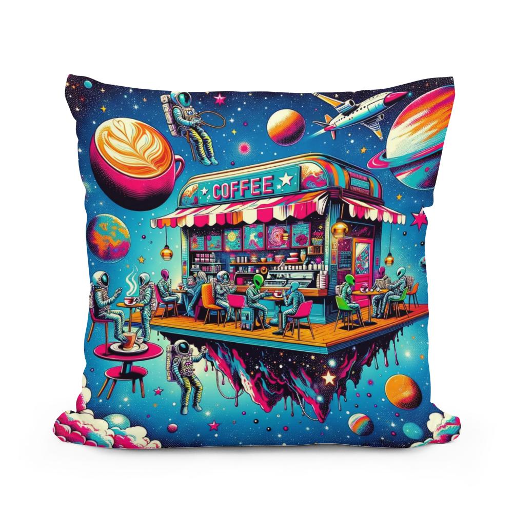 Cosmic Café Cotton Cushion