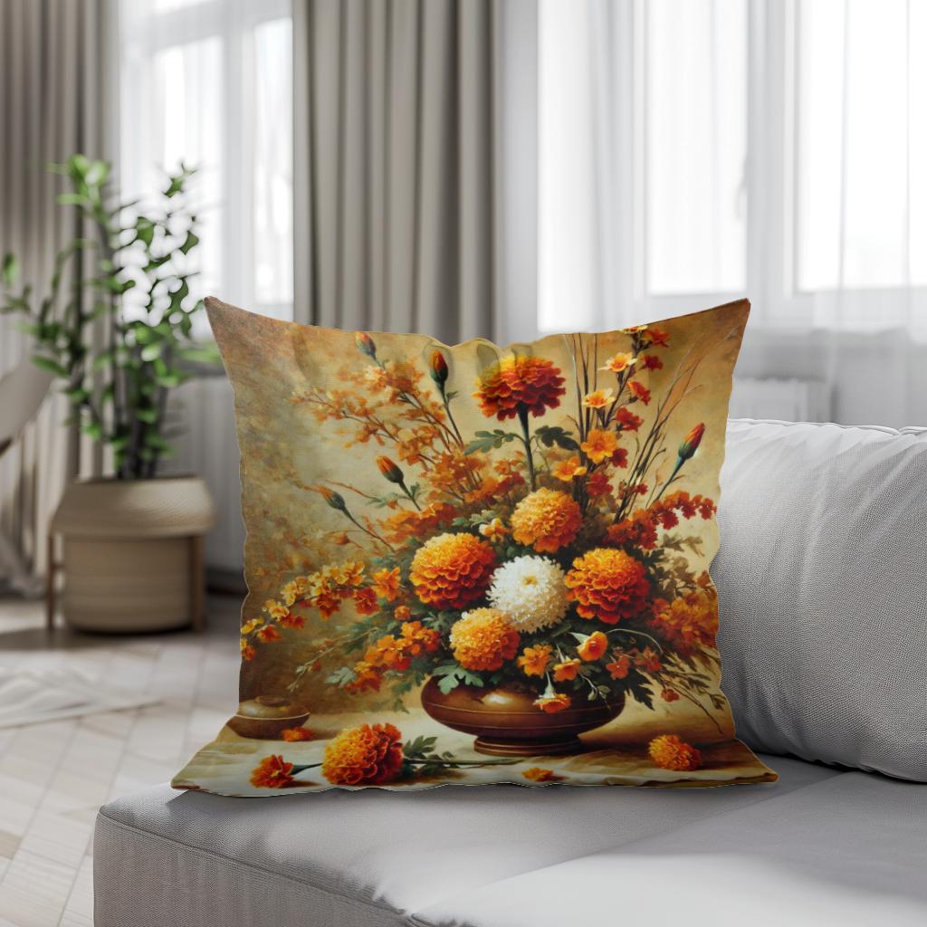 Timeless Ikebana Cotton Cushion