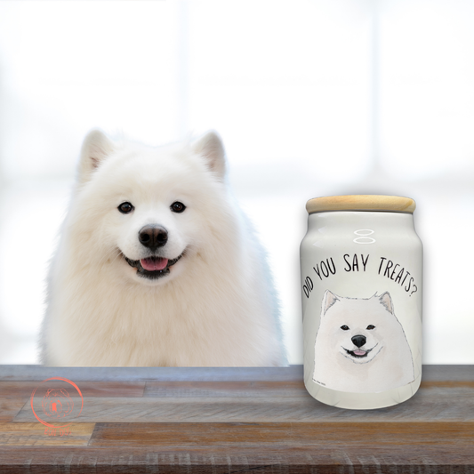 Snack Vault for Fluffballs: Samoyed-Approved Treat Jar