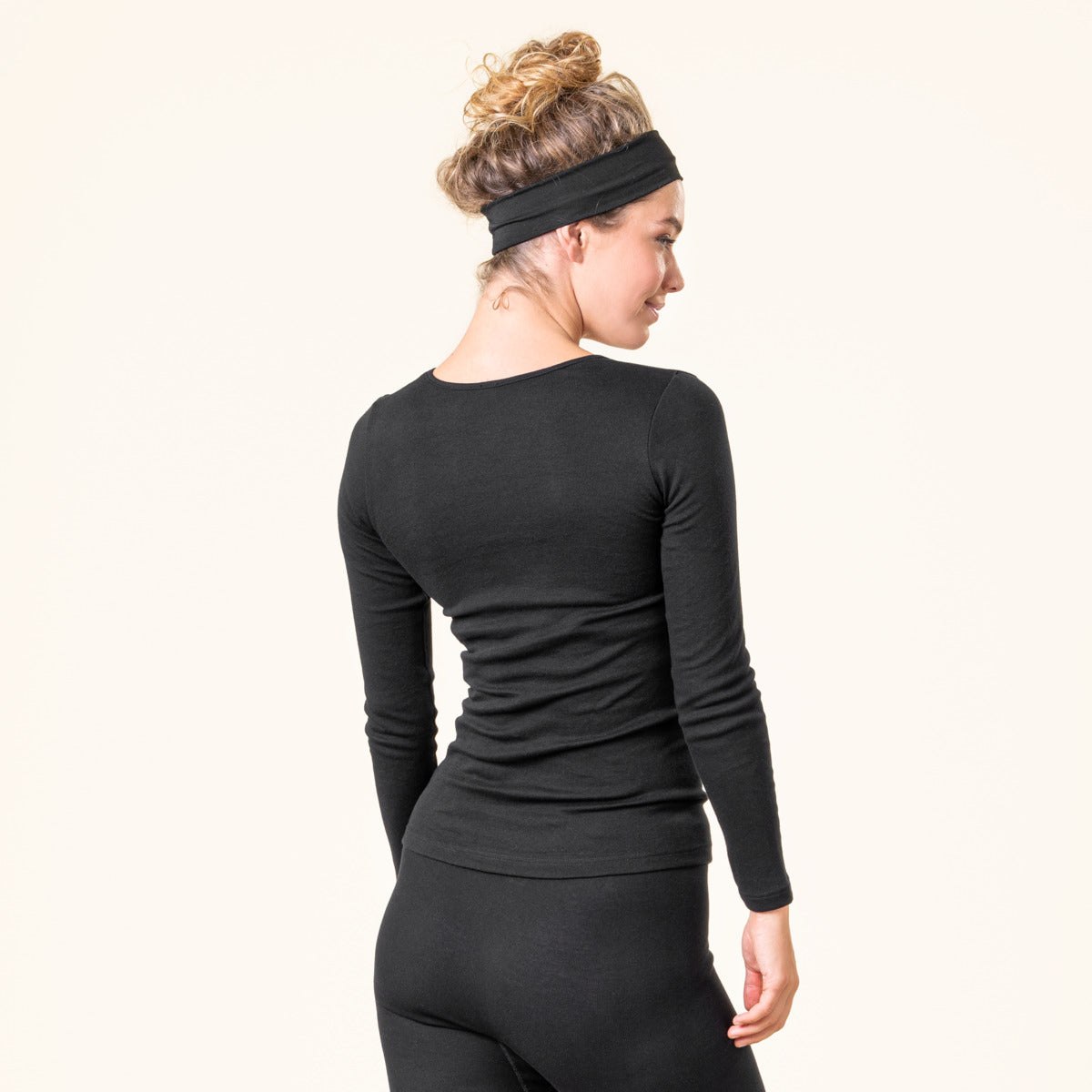 Organic Cotton Thermal Long Sleeve T-shirt: Womens