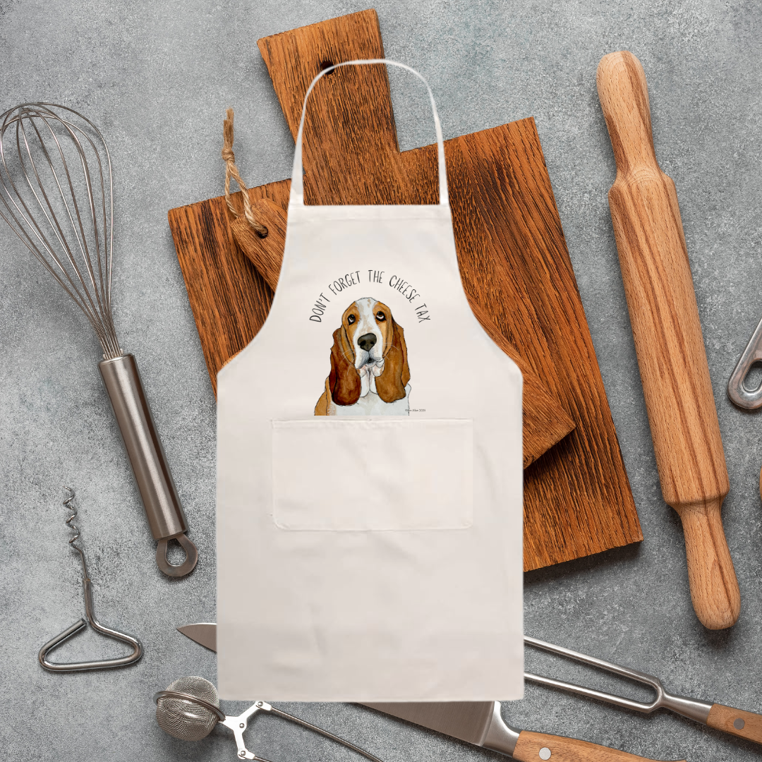 Basset Hound Apron – Official Cheese Tax Collector!