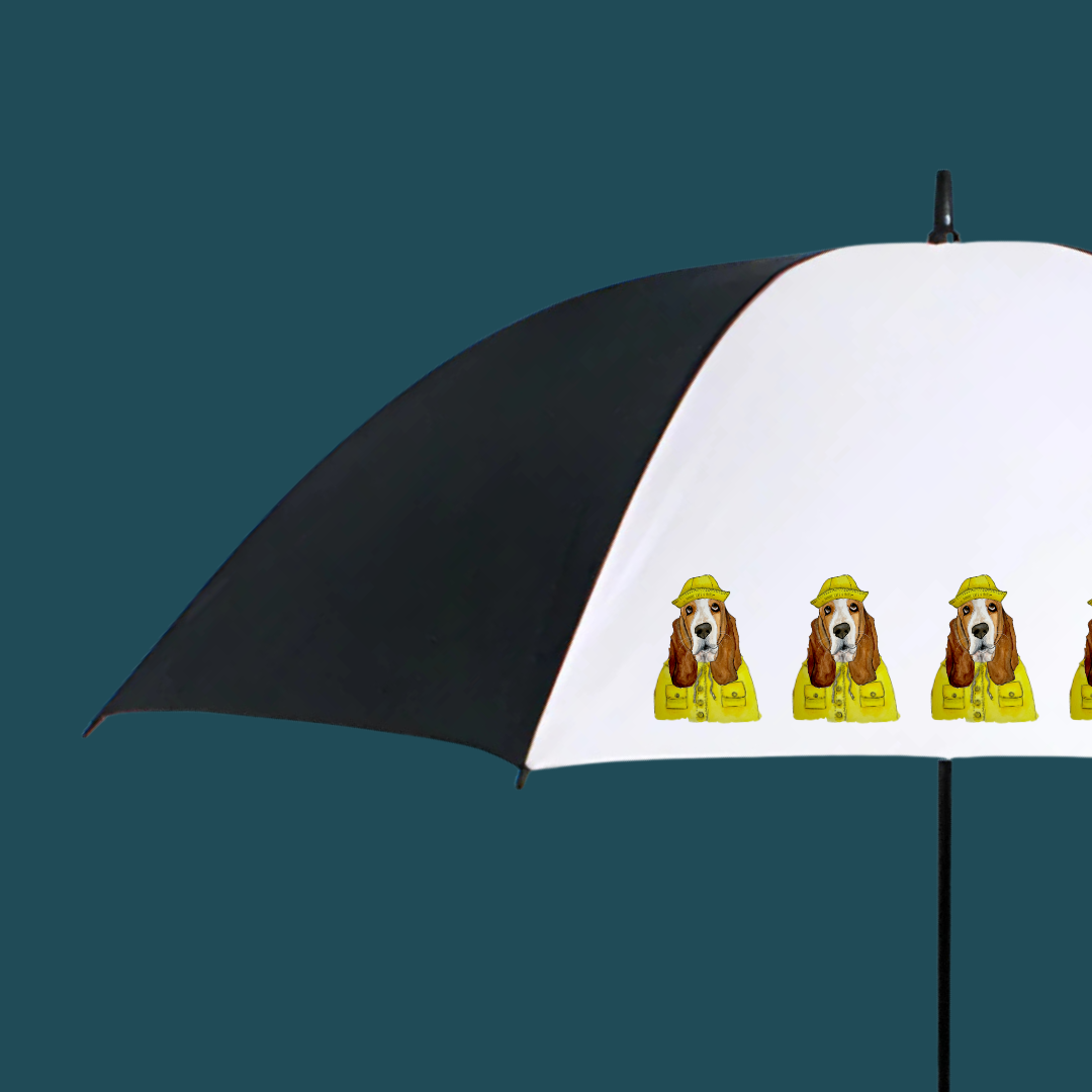 Rain or Shine, Basset Hound’s Got You Covered – High-End Golf Umbrella