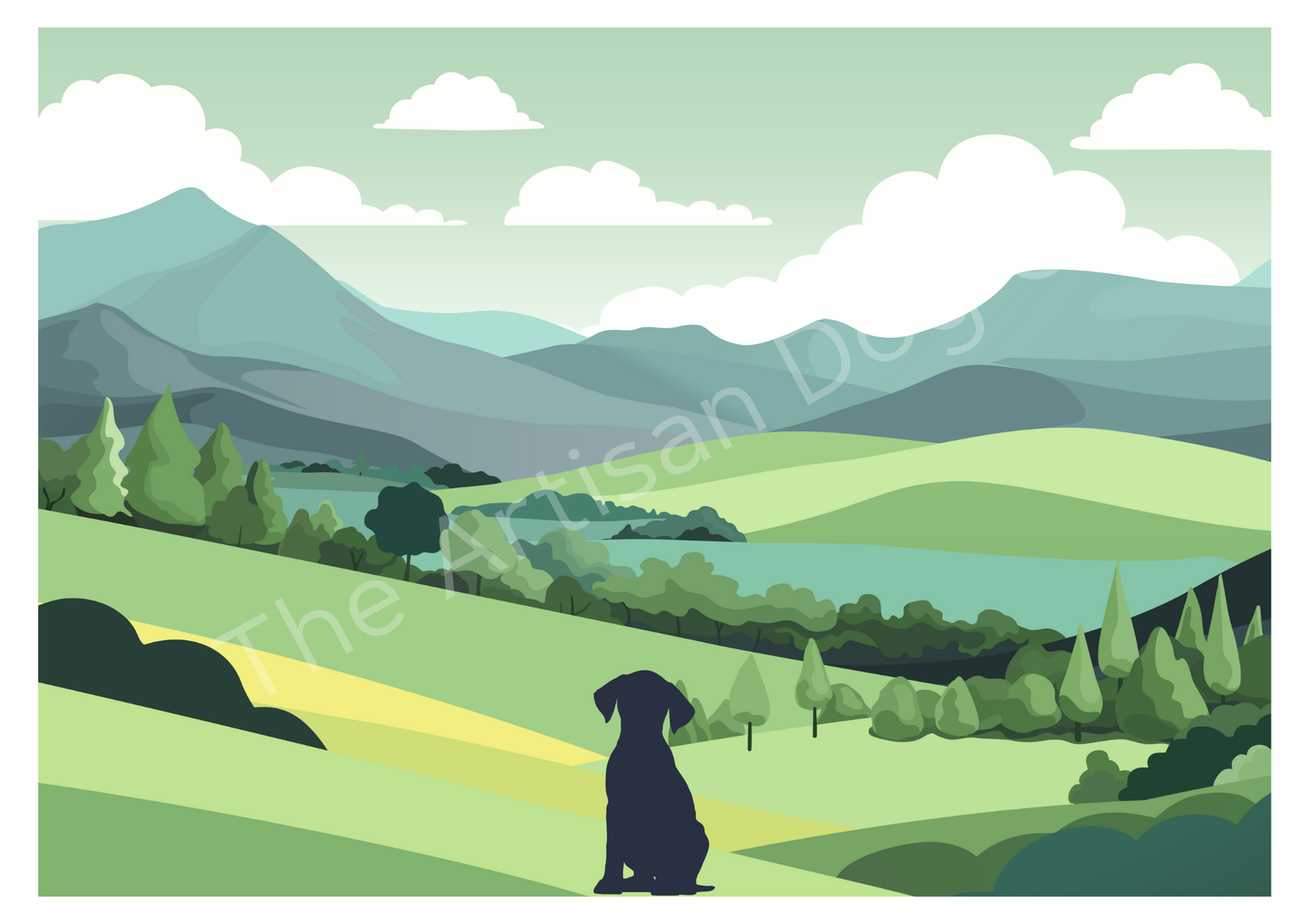 Dog in Nature Prints - different sizes