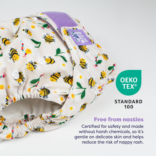 The Essentials Reusable Nappy Bundle in Garden Party